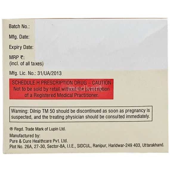 dilnip tm 50 tablet 10's